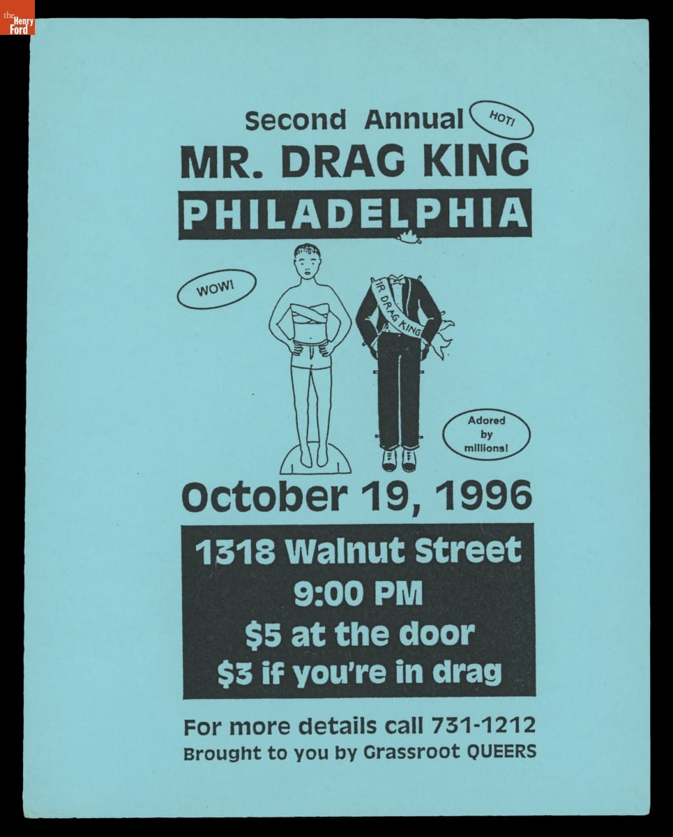 "Second Annual Mr. Drag King Philadelphia" Event Flier, October 19, 1996