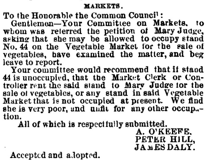 Detail of minutes from the Journal of the Common Council of the City of Detroit
