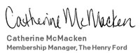 Letter from Membership Manager - Sign