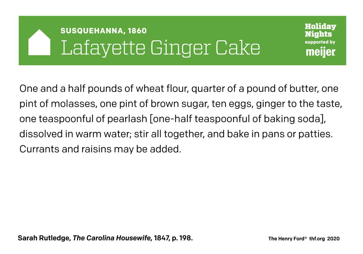 Recipe card with text