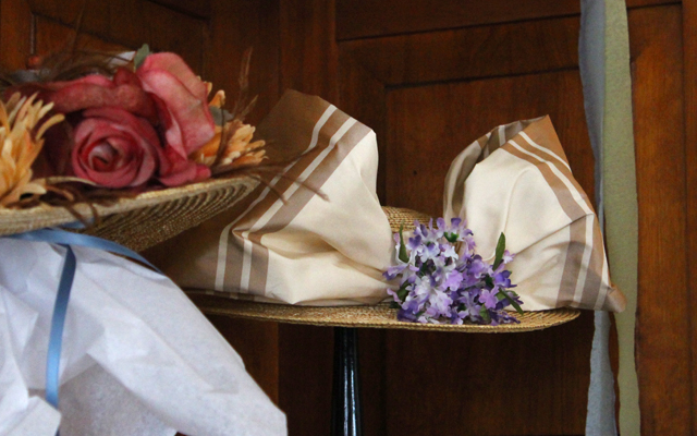 Hats for sale in Mrs. Cohen's Millinery