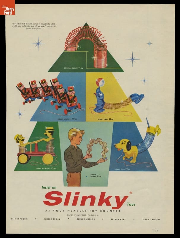 Slinky toy advertisement from Life Magazine