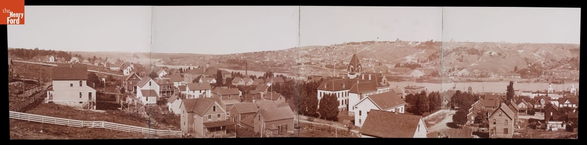 City of Hancock and Quincy Hill, Seen from Houghton, Michigan