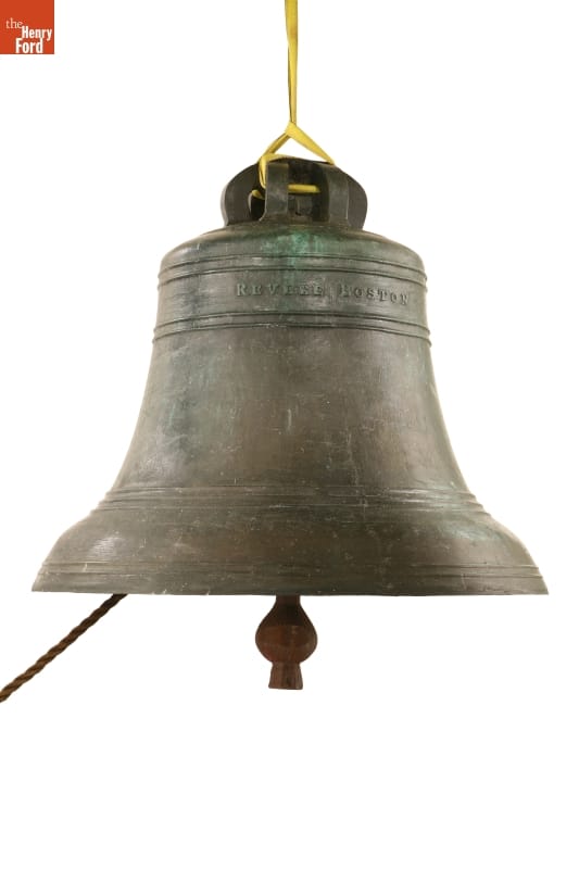 Bell, Cast by Joseph Warren Revere, circa 1834 Large metal bell