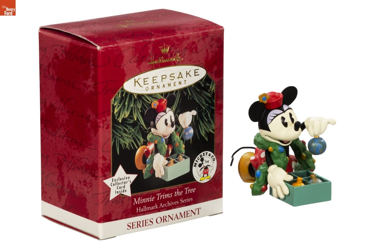 'Minnie Trims the Tree,' Christmas ornament, 1999