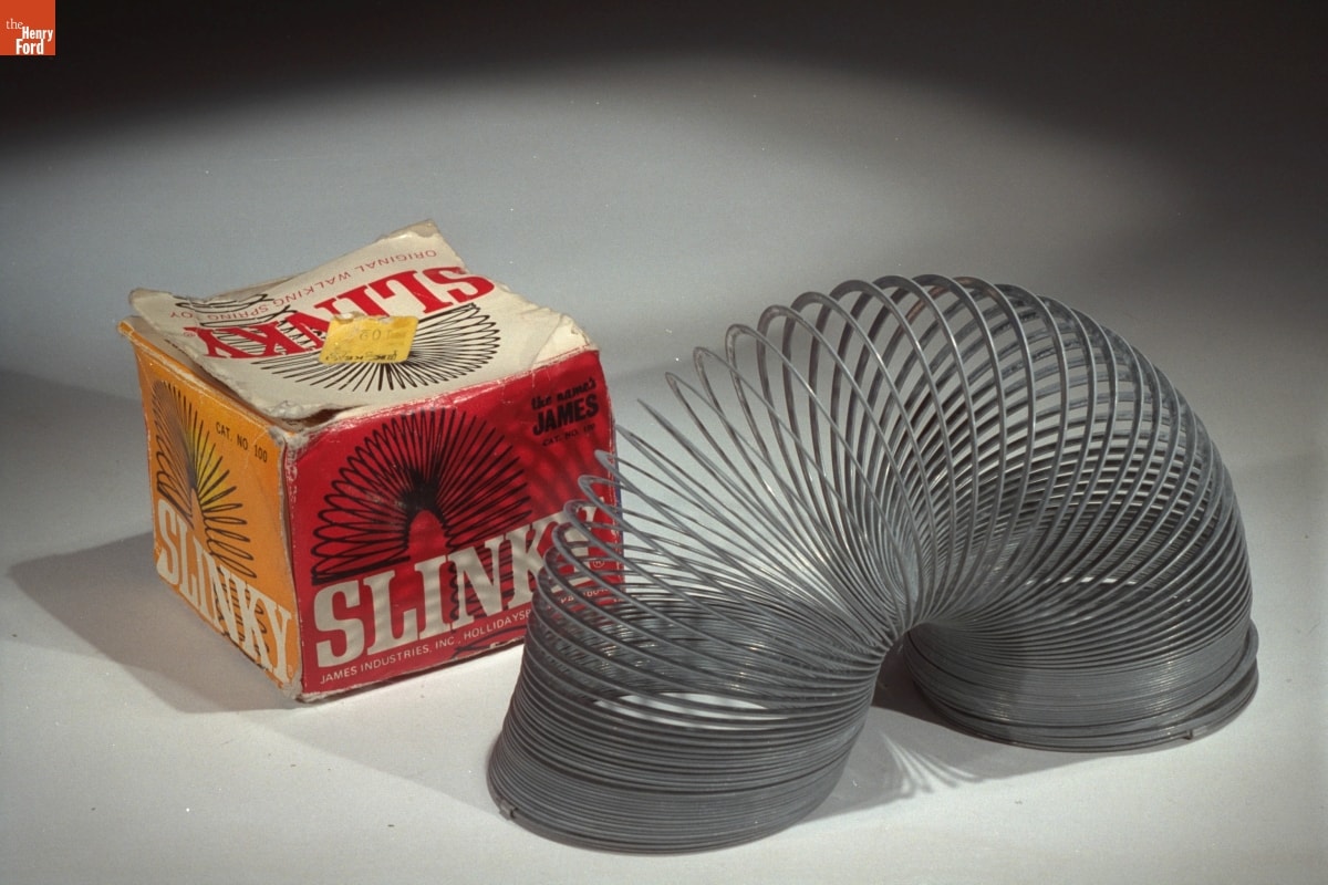 Slinky toy and its original box