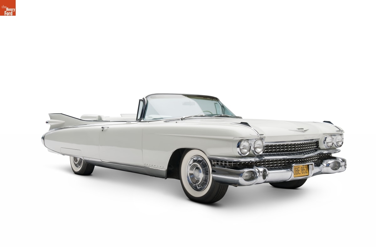 1959 Cadillac Eldorado Biarritz Convertible Long white convertible with fins