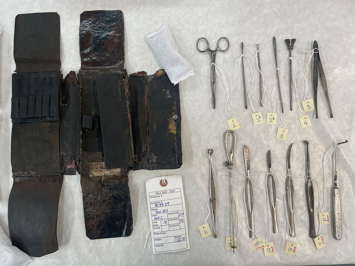 Vet kit after restoration process.